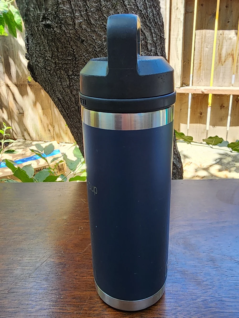 YETI Rambler 18 oz Vacuum Insulated Water Bottle with Chug Cap - Navy Blue